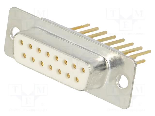 Connector: D-Sub; PIN: 15; socket; female; wrapped connections Deltron AG DTS15SW3/2