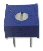 TRIMMER, POT, 500 OHM, 10%, 1TURN, TH 3386F-1-501LF
