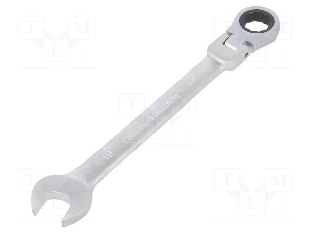 Wrench; combination spanner,with ratchet,with joint; 19mm PG TOOLS PG-T098