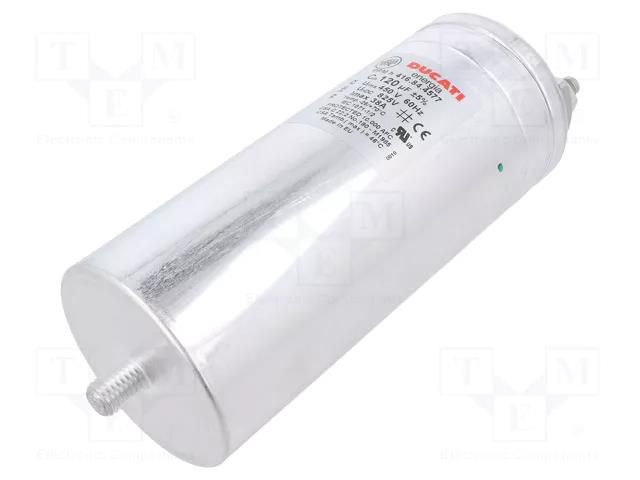 Capacitor: polypropylene; one phase; 120uF; Mounting: M12 screw DUCATI ENERGIA 416.84.4577