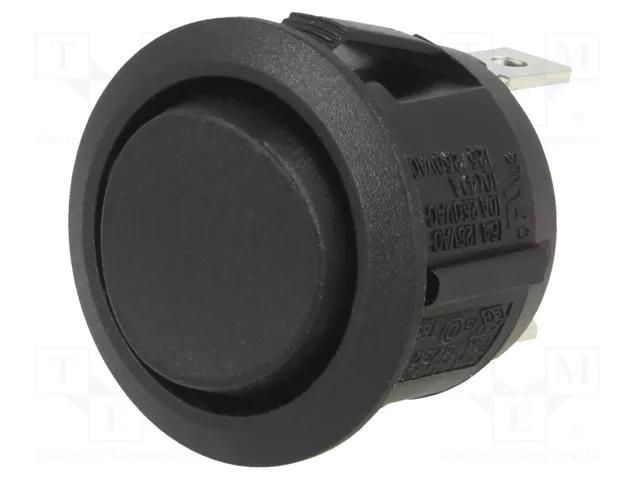 ROCKER; SP3T; Pos: 3; (ON)-OFF-(ON); 10A/28VDC; black; none; RA SWITCH COMPONENTS RA1-1G-DC-2-B