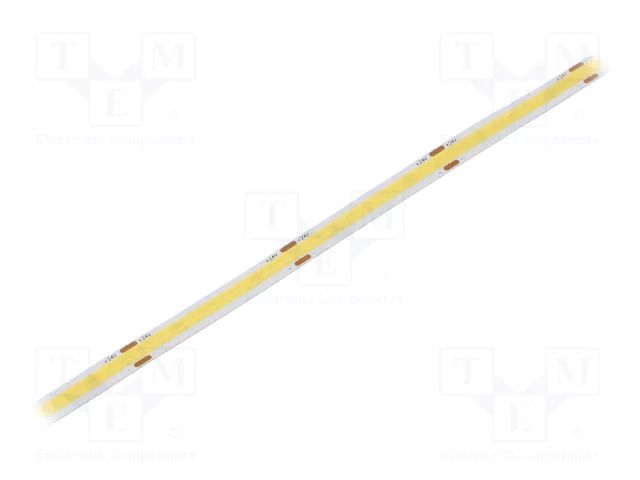 COB LED tape; white cold; LED/m: 320; 8mm; IP20; 8W/m; CRImin: 90 WISVA OPTOELECTRONICS HH-65KG-320GNB-COB