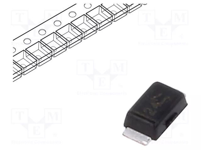 Diode: Schottky rectifying; SOD123; SMD; 30V; 0.2A; 5ns; reel,tape DIODES INCORPORATED BAT43W-7-F