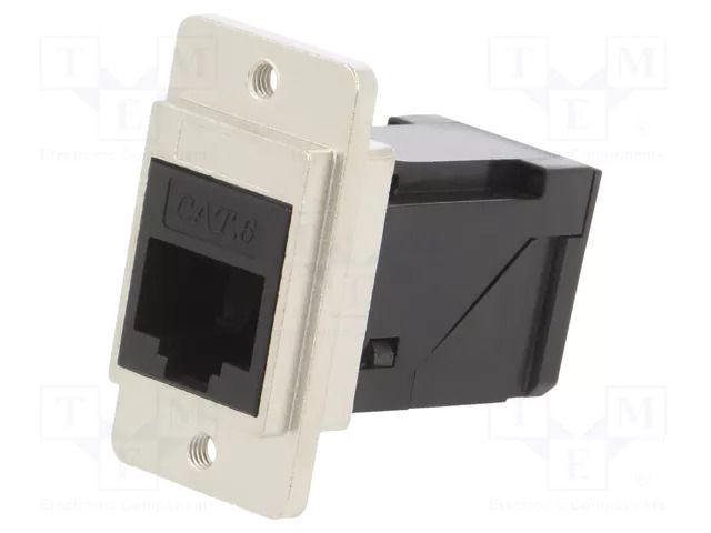 Coupler; DUALSLIM; Cat: 6; 8p8c; RJ45 socket,both sides; angled CLIFF CP30752M3