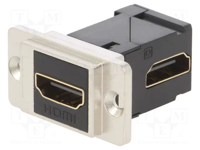 Coupler; HDMI socket,both sides; DUALSLIM; gold-plated; 29mm CLIFF CP30753M