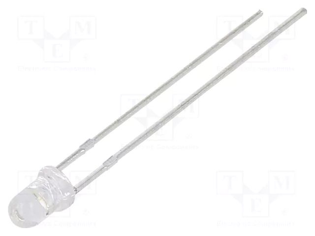 LED; white cold; 3mm; 4200mcd; 30°; Front: convex; 3÷15VDC; -30÷85°C OPTOSUPPLY OSW53131A-VV