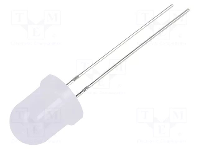 LED; white cold; 8mm; 400mcd; 60°; Front: convex; 3÷15VDC; -30÷85°C OPTOSUPPLY OSW58162A-VV