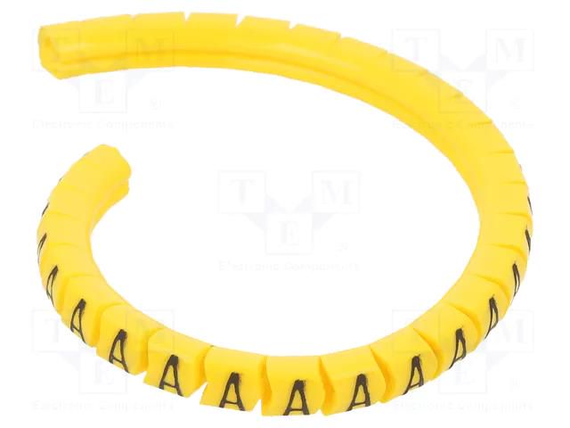 Markers; Marking: A; 1.3÷3mm; PVC; yellow; -30÷60°C; leaded; PA-02 PARTEX PA-02003PV40.A
