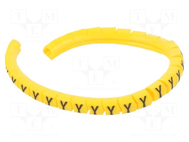Markers; Marking: Y; 1.3÷3mm; PVC; yellow; -30÷60°C; leaded; PA-02 PARTEX PA-02003PV40.Y