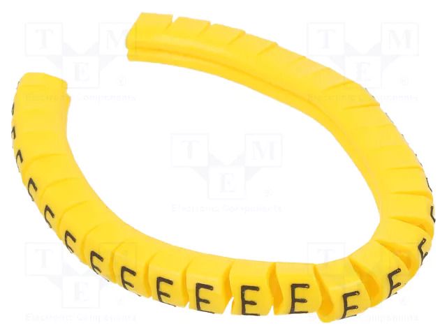 Markers; Marking: F; 2.5÷5mm; PVC; yellow; -30÷60°C; leaded; PA-1 PARTEX PA-10003PV40.F