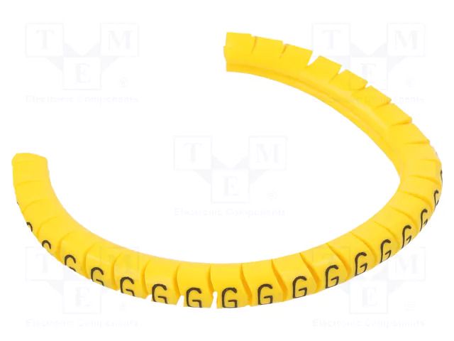 Markers; Marking: G; 2.5÷5mm; PVC; yellow; -30÷60°C; leaded; PA-1 PARTEX PA-10003PV40.G