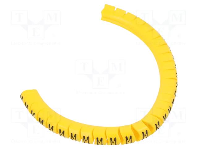 Markers; Marking: M; 2.5÷5mm; PVC; yellow; -30÷60°C; leaded; PA-1 PARTEX PA-10003PV40.M