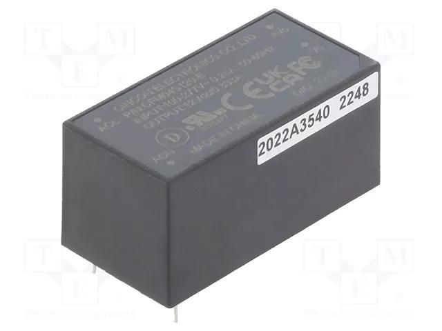 Converter: AC/DC; 4W; Uin: 85÷305VAC,120÷431VDC; Uout: 12VDC; 81% CINCON CFM04S120-E