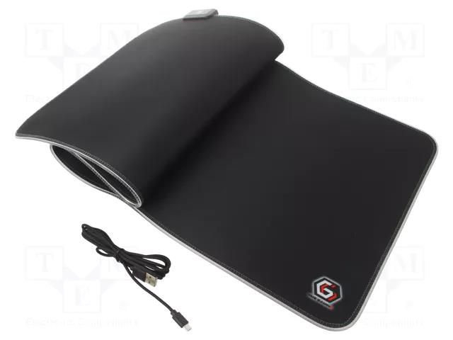 Pad; black; mouse; with LED; Len: 1.5m GEMBIRD MP-GAMELED-L