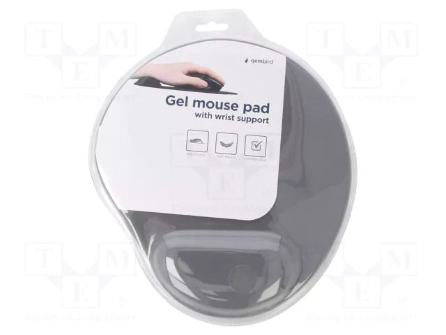 Pad; grey; mouse,wrist; gel; 220x240x4mm GEMBIRD MP-GEL-GR