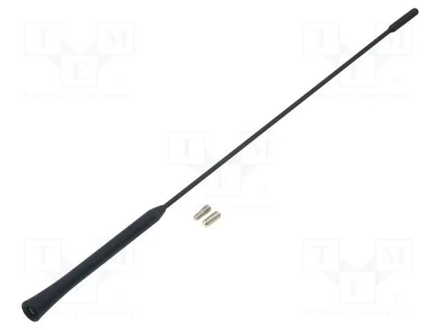 Antenna mast; 0.41m; M5,M6; inside; universal; black PER.PIC. A00104