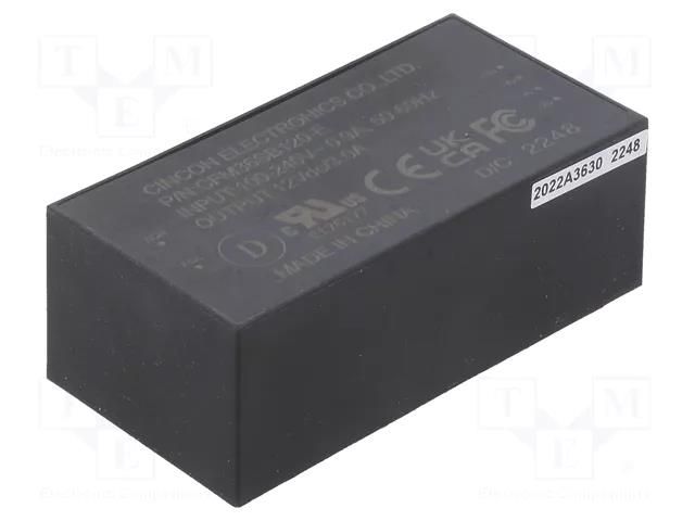 Converter: AC/DC; 36W; Uin: 90÷264VAC,120÷370VDC; Uout: 12VDC; 88% CINCON CFM36SB120-E