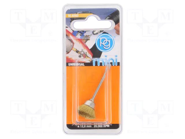 Cup brush; 12mm; Ø: 2.35mm; brass PG MINI PG-M4060