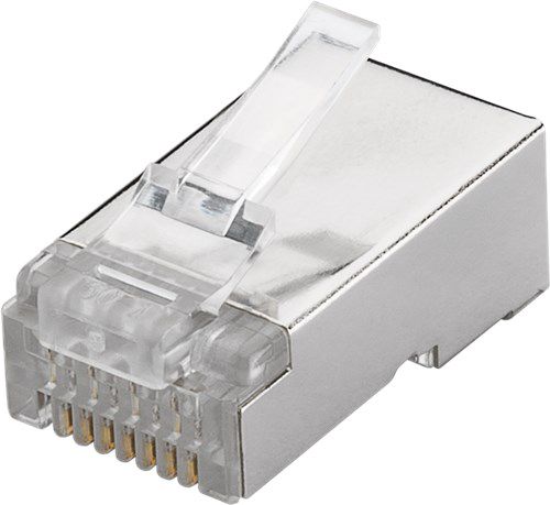 RJ45 Plug, CAT 6 STP shielded - for round cable 93829