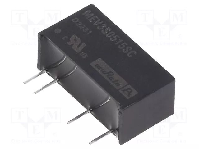 Converter: DC/DC; 3W; Uin: 4.5÷5.5VDC; Uout: 15VDC; Iout: 200mA; SIP Murata Power Solutions MEV3S0515SC
