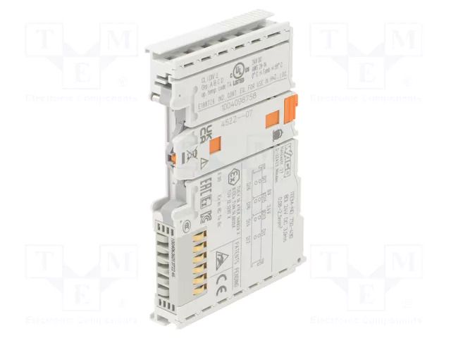 Industrial module: digital input; 0÷55°C; IP20; 750/753; IN: 8 WAGO 750-430