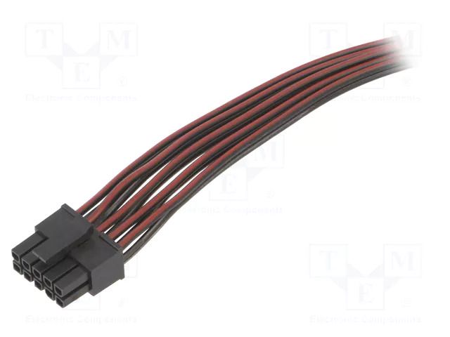 Cable; female-female; PIN: 10; 0.2m; 4A; Insulation: PVC; TLYp ESPE KABX-10PFF-L200