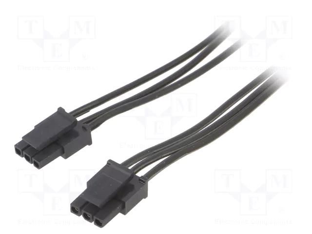 Cable; female-female; PIN: 3; 0.6m; 4A; Insulation: PVC; TLYp ESPE KABX-3PFF-L600