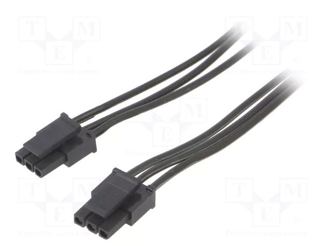 Cable; female-female; PIN: 3; 0.6m; 4A; Insulation: PVC; TLYp ESPE KABX-3PFF-L600