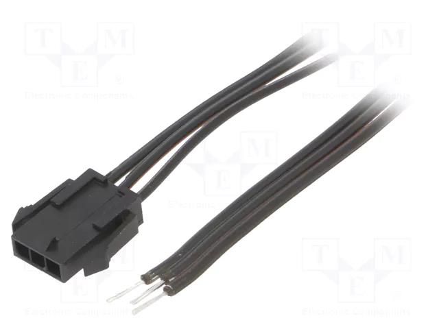 Cable; male,cables; PIN: 3; 0.2m; 4A; Insulation: PVC; TLYp; 0.35mm2 ESPE KABX-3PMS-L200