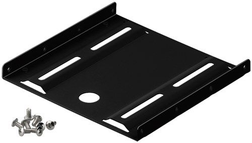 2.5 Inch Hard Drive Mounting Frame to 3.5 Inch - 1-fold, black - suitable for the installation of a 2.5 inch hard disk in a 3.5 inch housing slot 93990