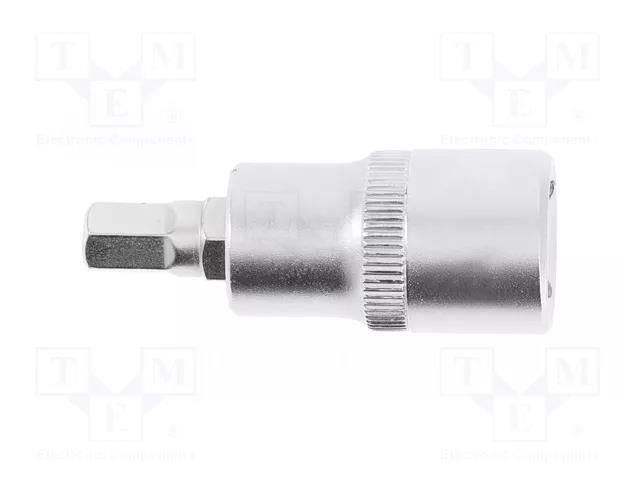 Socket; hex key,socket spanner; HEX 8mm; 1/2" HÖGERT TECHNIK HT1S728
