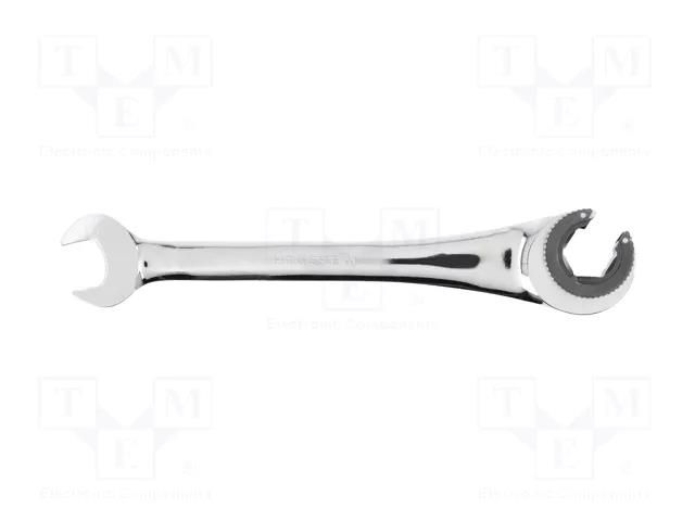 Wrench; flare nut wrench,with ratchet; 8mm; Overall len: 160mm HÖGERT TECHNIK HT1R070