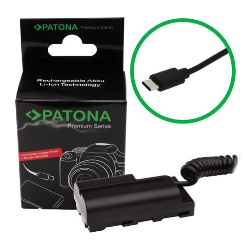 PATONA Premium USB-C Input battery adapter for Sony NP-FM50 NP-F550 NP-F750 NP-F960 NP-F970 NP-FM500 N, PATONA 9415 4055655235914