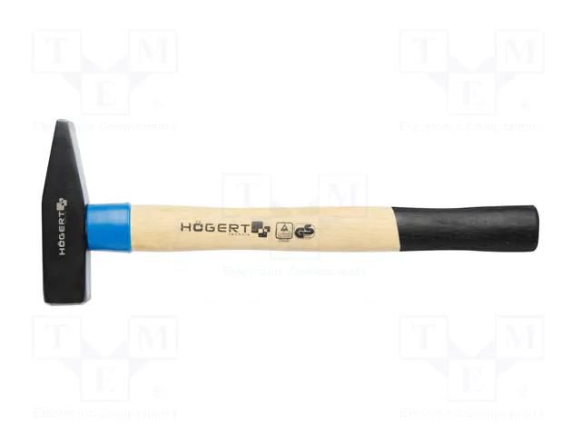 Hammer; fitter type; 500g; wood (ash) HÖGERT TECHNIK HT3B005