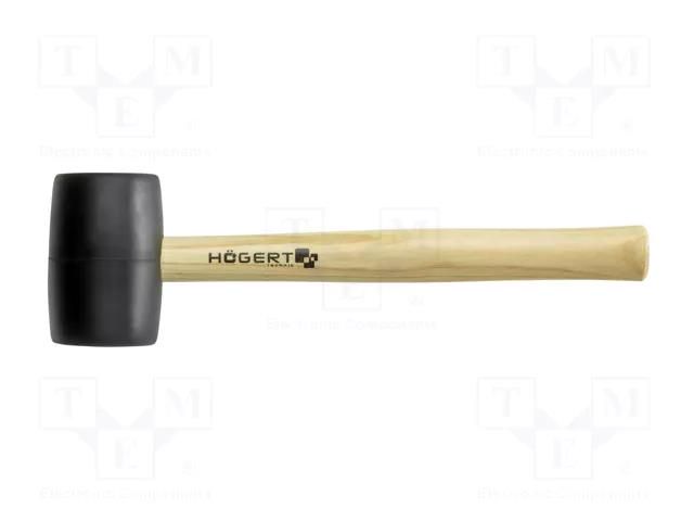 Hammer; 680g; round; wood (ash); with a soft-face HÖGERT TECHNIK HT3B043