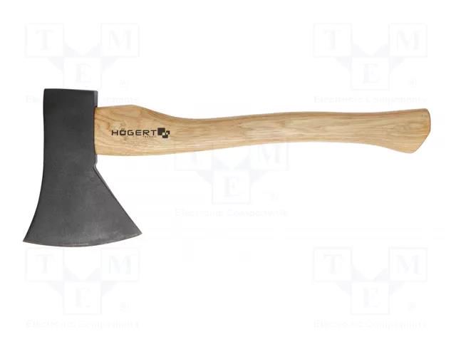 Axe; hardened steel; 400mm; 1kg; wood (hickory) HÖGERT TECHNIK HT3B064