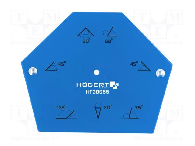 Try square; Kind: welding; magnetic; 34kg; hexagonal HÖGERT TECHNIK HT3B655