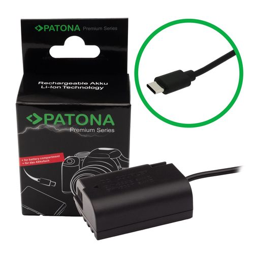 PATONA Premium USB-C Input battery adapter for Panasonic DMW-BLK22 DC-S5 G9 GH5 GH5S GH6, PATONA 9416 4055655235921