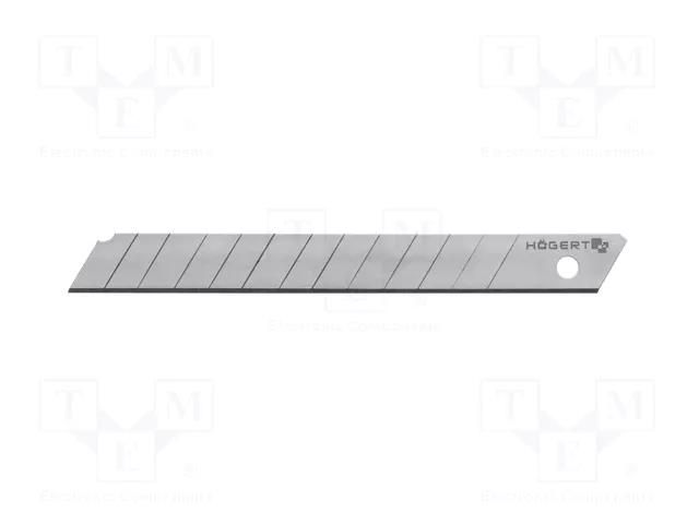 Blade; 9mm; 10pcs. HÖGERT TECHNIK HT4C661