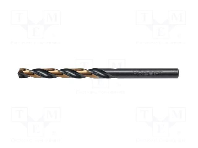 Drill bit; for metal; Ø: 4mm; L: 43mm; Overall len: 75mm; tool steel HÖGERT TECHNIK HT6D832