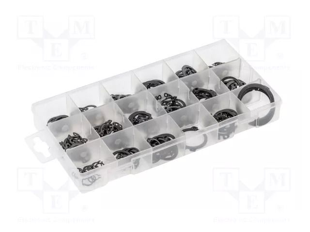 Circlip set; 225pcs. HÖGERT TECHNIK HT8G503