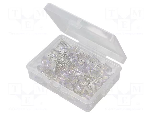 Diode: LED-kit; THT; 8mm; 50pcs; red/green; 3÷15VDC; plastic box OPTOSUPPLY OKLEDT8050RPV
