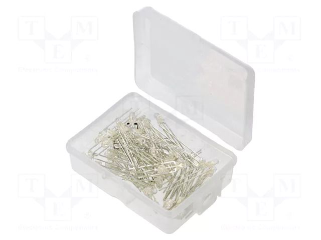 Diode: LED-kit; THT; 3mm; 50pcs; red/green; 3÷15VDC; plastic box OPTOSUPPLY OKLEDT3050RPV