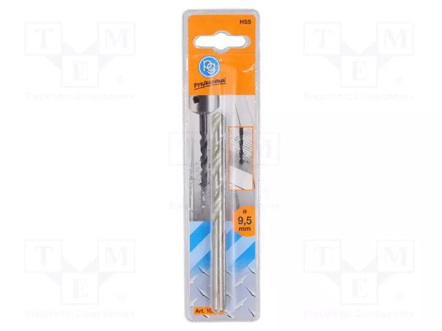 Drill bit; for metal; Ø: 9.5mm; high speed steel; blister PG PROFESSIONAL PG-10.095