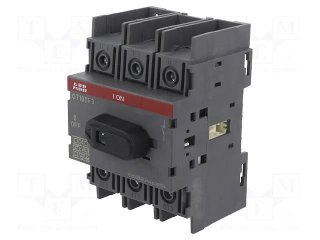 Switch-disconnector; Poles: 3; for DIN rail mounting; 100A; OT ABB OT100F3