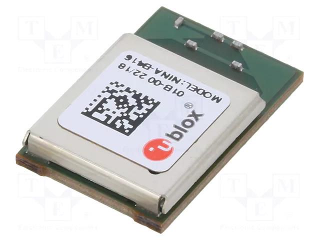 Module: Bluetooth Low Energy; Bluetooth: 5.1; 8dBm; Range: 1.4km u-blox NINA-B416-01B