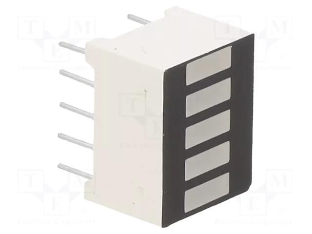 Display: LED; bargraph; red; 35mcd; 12.7x10.1mm; 2.1÷2.5V OPTOSUPPLY OSX05201-R