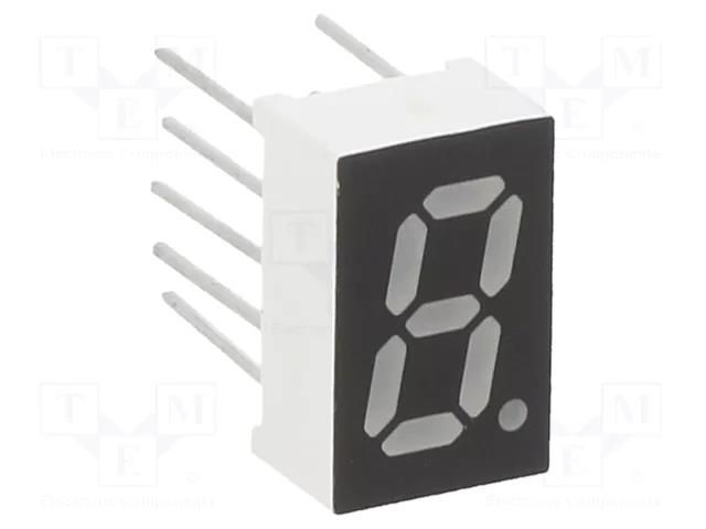 Display: LED; 7-segment; 8mm; 0.32"; No.char: 1; yellow-green; 12mcd OPTOSUPPLY OSL10326-LLYG