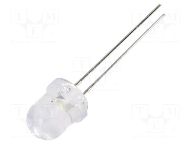 LED; white warm; 8mm; 750mcd; 50°; Front: convex; 3÷15VDC; -30÷85°C OPTOSUPPLY OSM58131A-VV