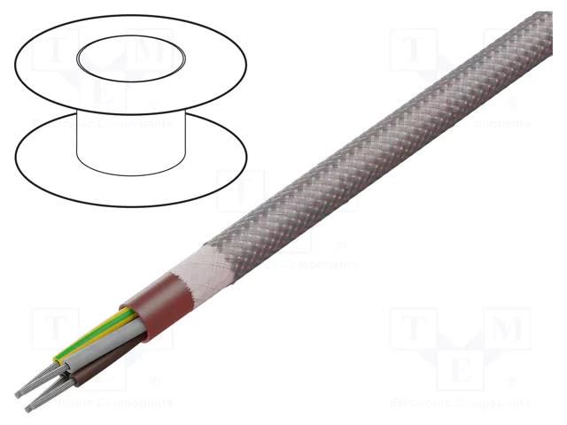Wire; SiHF; 4G0.75mm2; Cu; stranded; silicone; brown-red; -60÷180°C HELUKABEL SIHF/GL-P-4G0.75